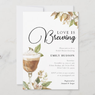 Love is Breking Coffee Bridal Shower Invitation Kaart