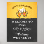 Love is Brewery Wedding Sign Poster (Voorkant)