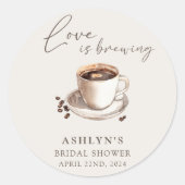 Love is Brewing Autocollant pour enterrement de vi (Devant)