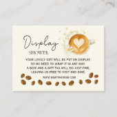 Love is Brewing Baby Shower Display Shower– Coffee Informatiekaartje (Voorkant)