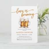 Love Is Brewing Beer Bridal Shower Invitation (Debout devant)