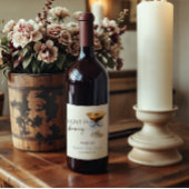 Love is Brewing Blue Coquette Bow Bridal Shower Wijn Etiket