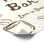 Love is Brewing Bridal Shower Coffee Bar Poster (Hoek)