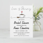 love is brewing bridal shower invitations (Debout devant)