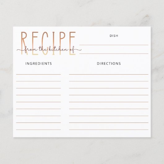 Love Is Brewing Bridal Shower Recipe Card (Voorkant)