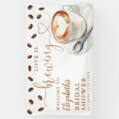 Love Is Brewing Bridal Shower Welcome Spandoek (Verticaal)