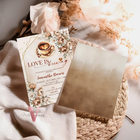 LOVE IS BREWING BRUIDSDOUCHE Uitnodiging