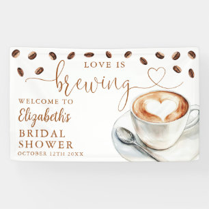 Love Is Brewing Bruidsuitnodiging Welkom Spandoek