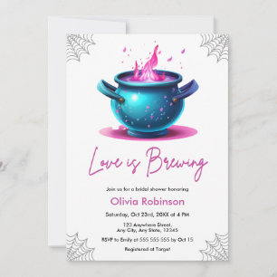 Love Is Brewing Cauldron Halloween Vrijgezellenfee Kaart