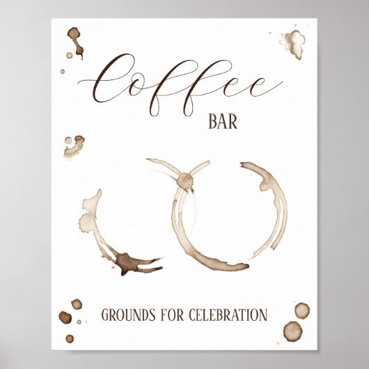 Love Is Brewing! Coffee Bar Sign Poster (Voorkant)