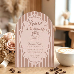 Love Is Brewing Coffee Bruidsuitnodiging Kaart