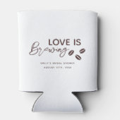 Love is Brewing Coffee Theme Bridal Shower Blikjeskoeler (Achterkant)