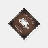 Love is Brewing Coffee Wedding Servet (Hoek)