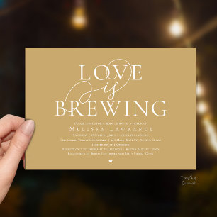Love Is Brewing Elegante Bruiloft Uitnodiging