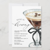 Love Is Brewing Espresso Martini Bridal Shower Kaart (Voorkant)