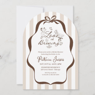 Love Is Brewing Espresso Martini Bruiloft Uitnodig Kaart