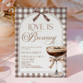 Love Is Brewing Expresso Martini Bow Bridal Shower Kaart