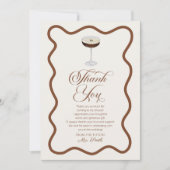 Love Is Brewing Expresso Martini Bruidsfeest Bedankkaart (Voorkant)