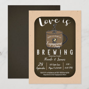 LOVE IS BREWING Koffie Cafe Koppelingsfeestje Kaart