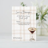 Love is Brewing Response Card RSVP Kaartje (Staand voorkant)