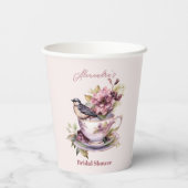 Love is Brewing Tea Party Vrijgezellenfeest Papieren Bekers (Achterkant)