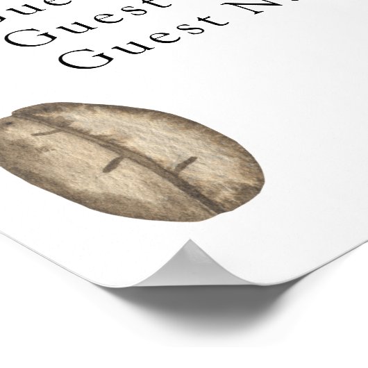 Love is brewing Wedding seating chart Poster (Hoek)