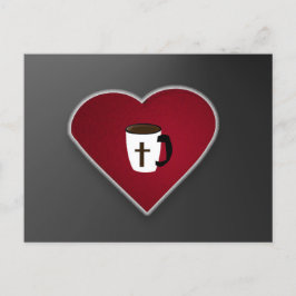 Love is Christ and Coffee :  Postcard  by J.H.T. Briefkaart