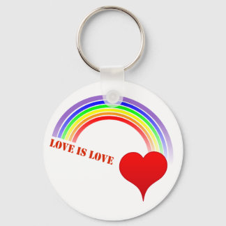 LOVE IS EEN LAGE regenbooghartkeyketen Sleutelhanger