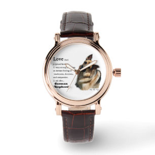 Love is German Shepherd Gifts Horloge