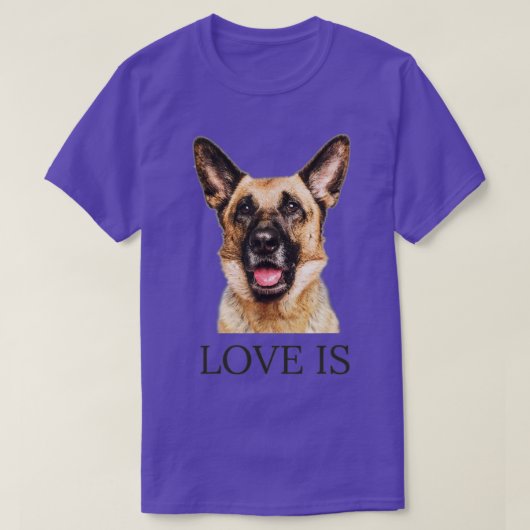 Love is German Shepherd T-shirt (Design voorkant)