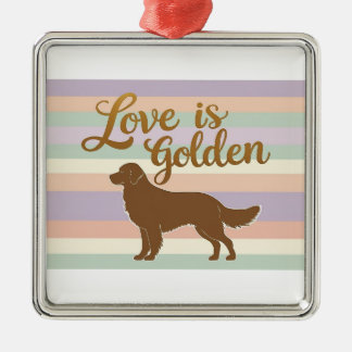 Love is Golden Metalen Ornament
