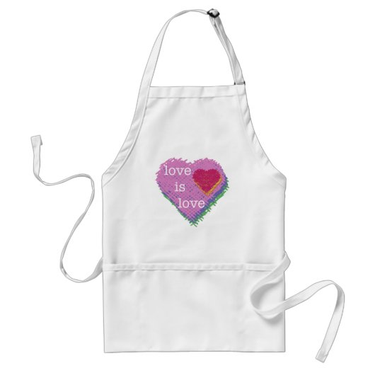 Love is Heart Apron Standaard Schort (Voorkant)