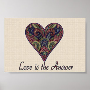 LOVE is het antwoord Poster