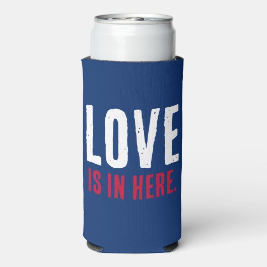LOVE is hier. Funny Red, White en Blue Juli 4 (Seltzer Achterkant)