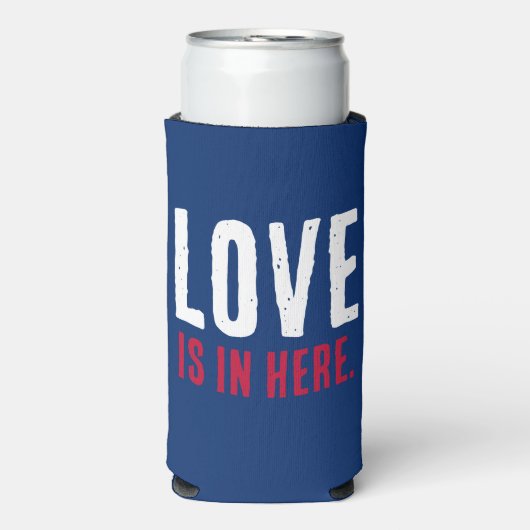 LOVE is hier. Funny Red, White en Blue Juli 4 (Seltzer Voorkant)