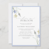 Love Is In Bloom Blue Wildflower Vrijgezellenfeest Kaart (Voorkant)