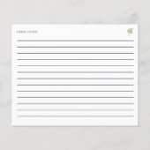 Love is in Bloom Boho Bridal Shower Recipe Floral (Achterkant)