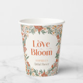 Love is in Bloom Boho Wildflower Bridal Shower Papieren Bekers (Achterkant)