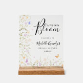 Love Is In Bloom Bridal Shower Welcome Sign  (Recto)