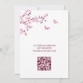 Love Is In Bloom | QR Code Register Bruiloft Feest Kaart (Achterkant)
