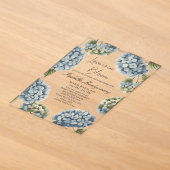 Love Is in Bloom Rustic Spring Hydrangea Acryl Uitnodigingen (Laagn)