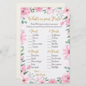 Love is in Bloom Shower What’s in Your Purse Game (Voorkant / Achterkant)