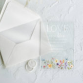 Love Is In Bloom Wildflower Spring Vrijgezellenfee Acryl Uitnodigingen