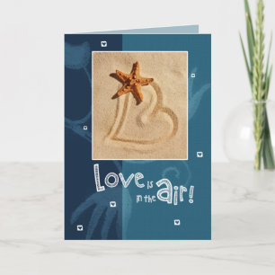 Love Is In The Air. Beach Theme Valentijnsdag Feestdagen Kaart