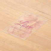 Love Is In The Air Bow Mauve Engagement Party Acryl Uitnodigingen (Laagn)