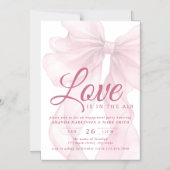 Love Is In The Air Bow Mauve Engagement Party Magnetische Uitnodiging (Voorkant)