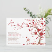 LOVE IS IN THE AIR BRIDAL SHOWER Invitation (Debout devant)