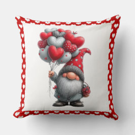 "Love is in the Air" Heart Balloon Gnome Kussen