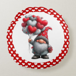 "Love is in the Air" Heart Balloon Gnome Rond Kussen