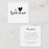 love is in the air informatiekaartje (Voorkant / Achterkant)